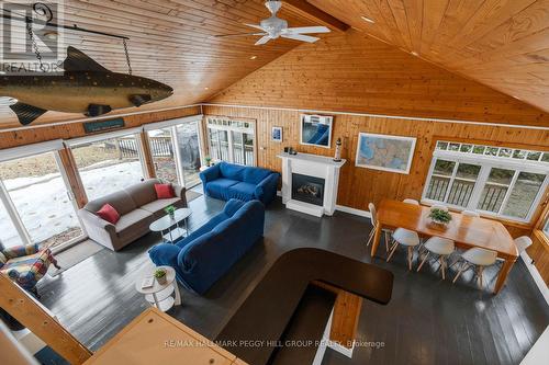 1449 Champlain Road, Tiny, ON - Indoor With Fireplace