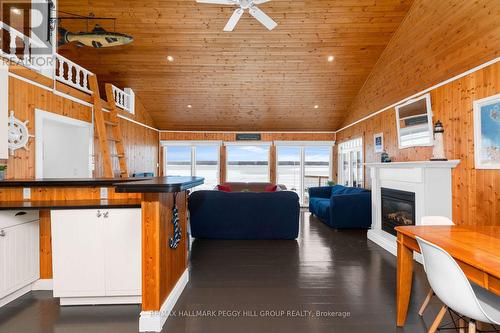 1449 Champlain Road, Tiny, ON - Indoor With Fireplace