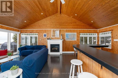 1449 Champlain Road, Tiny, ON - Indoor With Fireplace