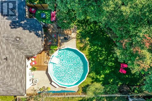 Stunning pool! - 91 Benson Drive, Barrie, ON - Outdoor With Above Ground Pool