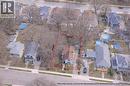 Aerial perspective of suburban area with property parcel outlined - 16 Rich Avenue, Cambridge, ON  -  