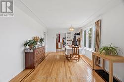 Dining room - hardwood floors, gas fireplace - 