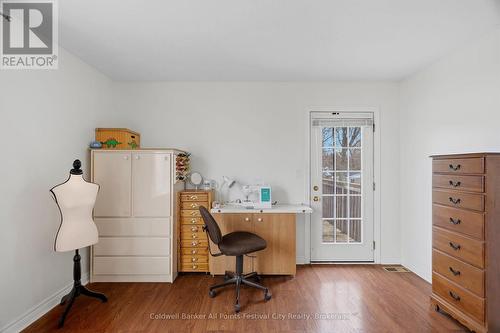 Primary bedroom walkout to private balcony - 13 Ravine Park Road S, Goderich (Goderich (Town)), ON - Indoor Photo Showing Office