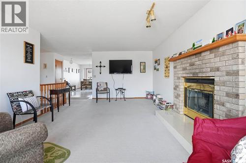 681 Canada Street, Central Butte, SK - Indoor Photo Showing Living Room With Fireplace