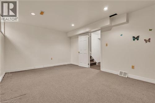 Finished basement featuring carpet and recessed lighting - 26 Roehampton Crescent, Guelph, ON - Indoor Photo Showing Other Room