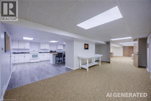 kitchen in basement showing what it would look like with ceiling done - 1285 Cockshutt Road, Simcoe, ON - Indoor