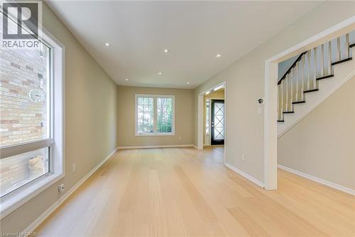 Living Room/Dining Room Combinationwith light wood-style flooring and recessed lighting - 3037 Abernathy Way, Oakville, ON - Indoor Photo Showing Other Room
