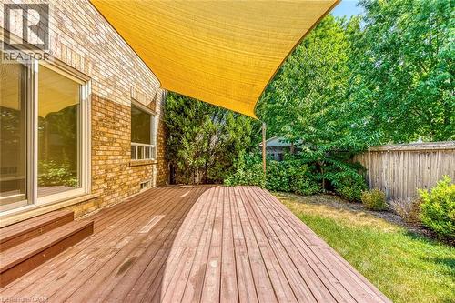 View of wooden terrace - 3037 Abernathy Way, Oakville, ON - Outdoor With Deck Patio Veranda