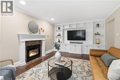 2208 Brays Lane, Oakville, ON - Indoor Photo Showing Living Room With Fireplace