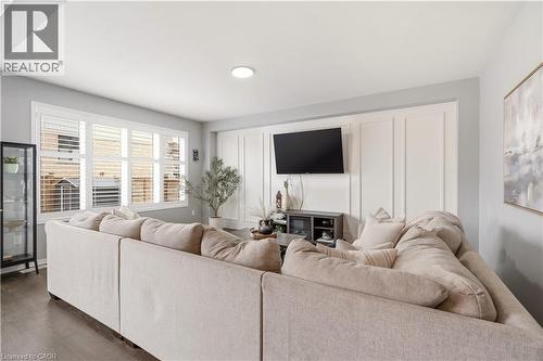 Living room with wood finished floors - 105 Larry Crescent, Caledonia, ON - Indoor Photo Showing Living Room