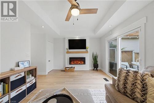 191 Bell Avenue, Hamilton, ON - Indoor Photo Showing Living Room With Fireplace
