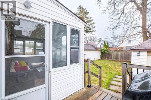 View of wooden deck - 143 Huxley Avenue S, Hamilton, ON - Outdoor With Deck Patio Veranda With Exterior
