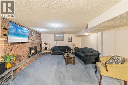 122 Greencedar Drive, Hamilton, ON - Indoor Photo Showing Living Room With Fireplace