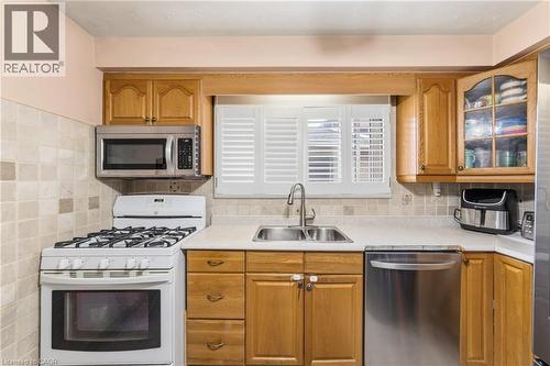122 Greencedar Drive, Hamilton, ON - Indoor Photo Showing Kitchen With Double Sink