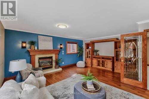 41 Candor Crescent, Hamilton, ON - Indoor Photo Showing Living Room With Fireplace