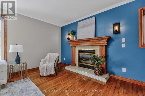 41 Candor Crescent, Hamilton, ON - Indoor Photo Showing Living Room With Fireplace