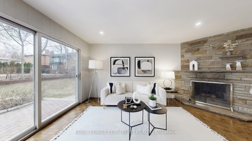 41 Beardmore Crescent, Toronto, ON - Indoor Photo Showing Living Room With Fireplace