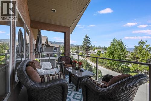 Covered patio off of the main level - 610 Arrowleaf Lane, Kelowna, BC - Outdoor With Exterior