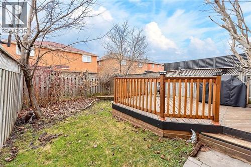 Wooden terrace with a fenced backyard and a grill - 3753 Densbury Drive, Mississauga, ON - Outdoor