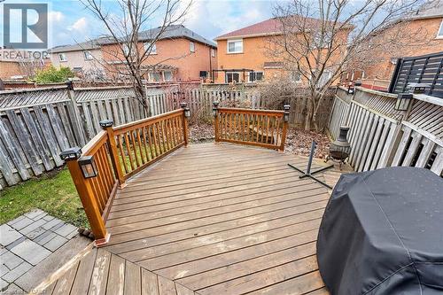 Wooden deck featuring a fenced backyard and a residential view - 3753 Densbury Drive, Mississauga, ON - Outdoor With Deck Patio Veranda With Exterior