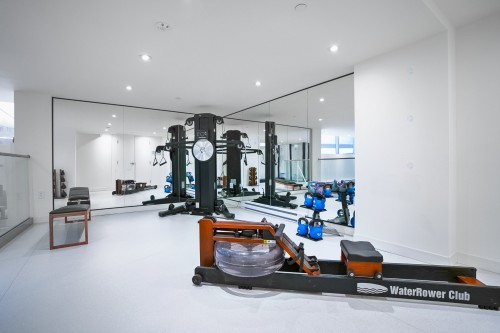 Exercise Room - 1704-360 Rue Mayor, Montréal (Ville-Marie), QC - Indoor Photo Showing Gym Room