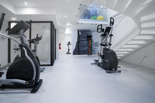 Exercise Room - 1704-360 Rue Mayor, Montréal (Ville-Marie), QC - Indoor Photo Showing Gym Room