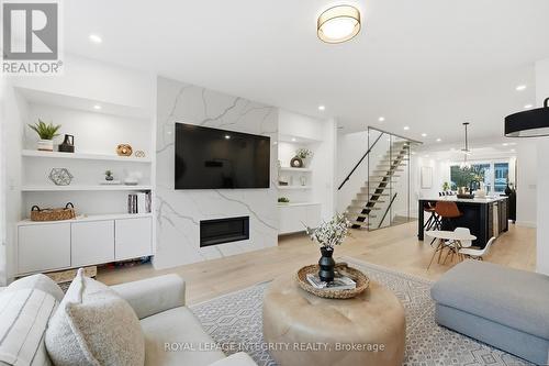 221 Wesley Avenue, Ottawa, ON - Indoor Photo Showing Living Room With Fireplace