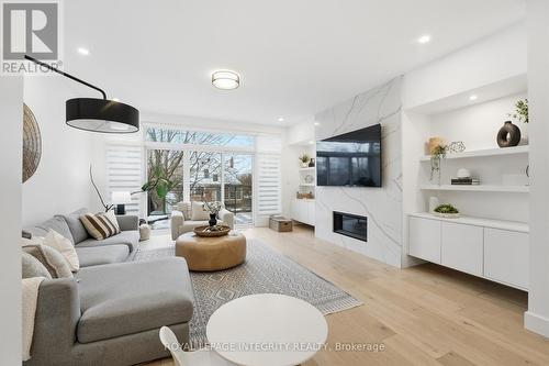 221 Wesley Avenue, Ottawa, ON - Indoor Photo Showing Living Room With Fireplace