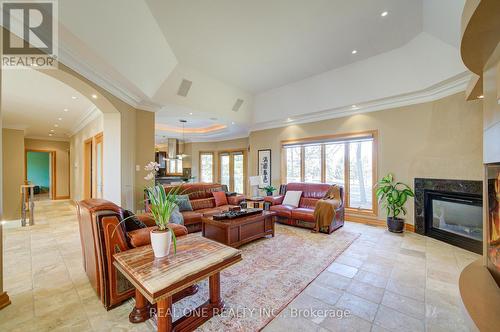 24 Maplehyrn Avenue, East Gwillimbury, ON - Indoor Photo Showing Living Room With Fireplace