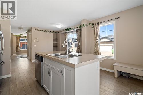5001 Cornell Gate, Regina, SK - Indoor Photo Showing Kitchen With Double Sink