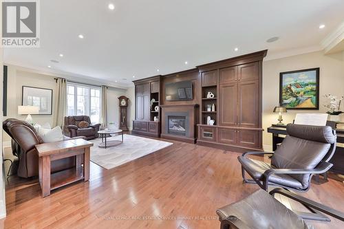 80 Oakes Drive, Mississauga, ON - Indoor Photo Showing Living Room With Fireplace
