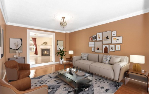 5839 Fieldon Road, Mississauga, ON - Indoor Photo Showing Living Room With Fireplace