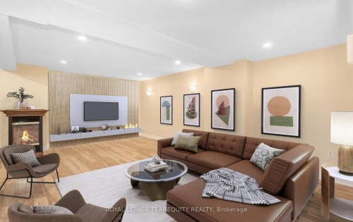 5839 Fieldon Road, Mississauga, ON - Indoor Photo Showing Living Room With Fireplace
