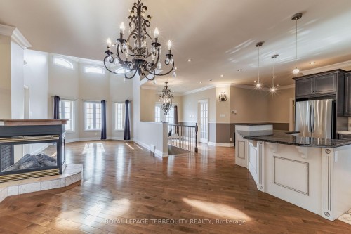 591 Du Parc Road, Champlain, ON - Indoor Photo Showing Kitchen With Fireplace With Upgraded Kitchen