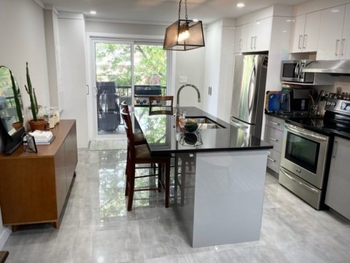 Kitchen - 6797 43E Avenue, Montréal (Rosemont/La Petite-Patrie), QC - Indoor Photo Showing Kitchen With Upgraded Kitchen