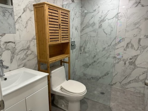 Bathroom - 6793 43E Avenue, Montréal (Rosemont/La Petite-Patrie), QC - Indoor Photo Showing Bathroom