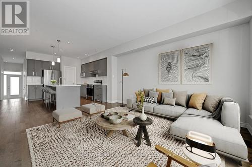 Virtually Staged-Living Room - 4958 Abbott Street E, Ottawa, ON - Indoor Photo Showing Living Room