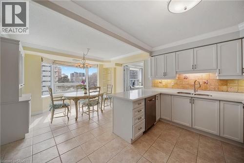 1272 Ontario Street Unit# 404, Burlington, ON - Indoor Photo Showing Kitchen With Double Sink