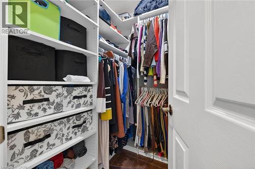 View of walk in closet - 97 Sirente Drive, Hamilton, ON - Indoor With Storage