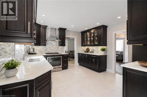 Virtually Staged Kitchen - 5 Albert Street E, Alliston, ON - Indoor Photo Showing Kitchen With Double Sink With Upgraded Kitchen