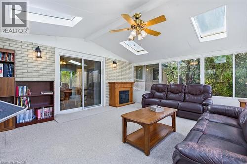106 Shea Crescent, Kitchener, ON - Indoor Photo Showing Living Room With Fireplace