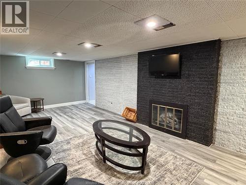 858 Laporte, Windsor, ON - Indoor Photo Showing Basement With Fireplace