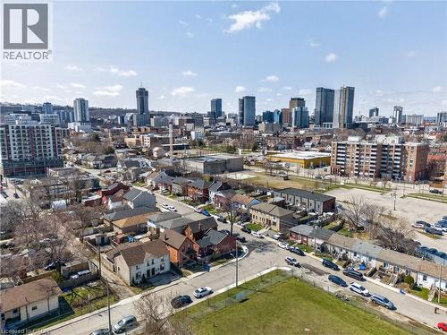 Aerial view of city skyline - 216 Robert Street, Hamilton, ON - Outdoor With View