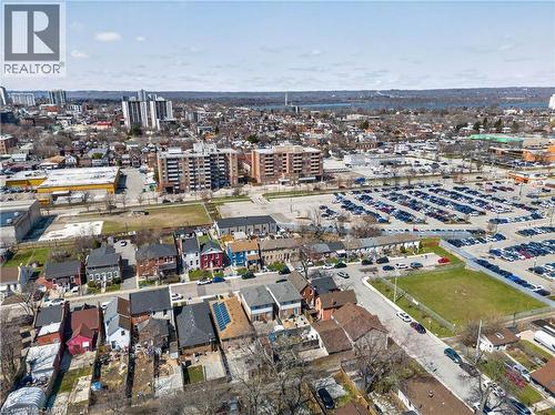 Aerial view of property and surrounding area with nearby urban area - 216 Robert Street, Hamilton, ON - Outdoor With View