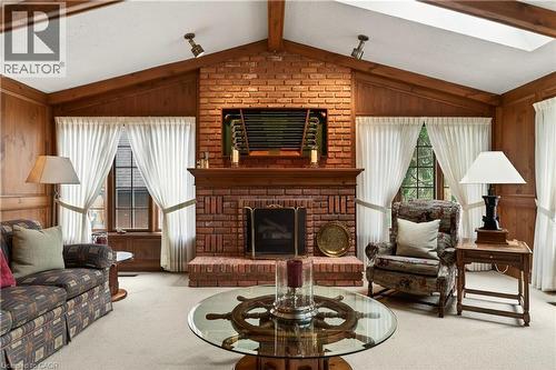 81 Reding Road, Ancaster, ON - Indoor Photo Showing Living Room With Fireplace