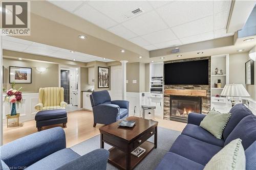48 Chester Crescent, Georgetown, ON - Indoor Photo Showing Living Room With Fireplace