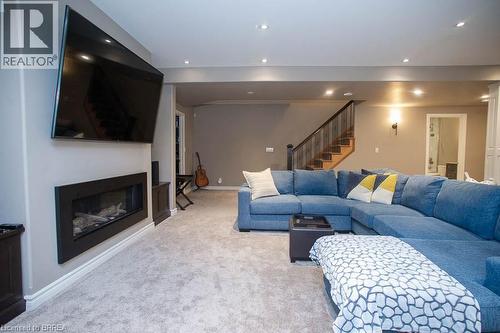 87 Allandale Crescent, Simcoe, ON - Indoor Photo Showing Living Room With Fireplace