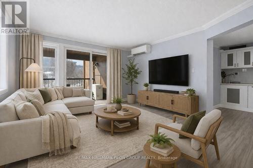Virtually Staged - 206 - 316 Savard Avenue, Ottawa, ON - Indoor Photo Showing Living Room