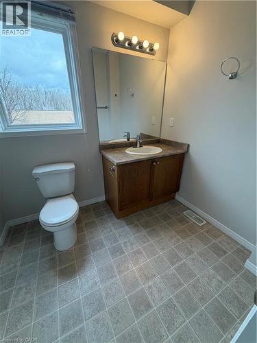 Bathroom featuring vanity and toilet - 45 Brookfield Crescent, Kitchener, ON - Indoor Photo Showing Bathroom