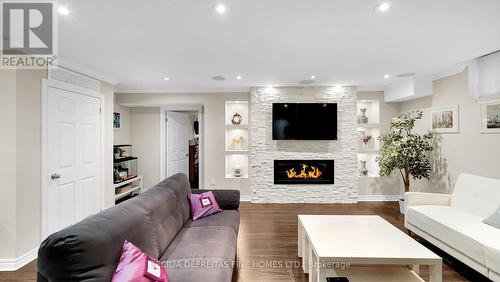328 St. Urbain Drive, Vaughan, ON - Indoor Photo Showing Living Room With Fireplace